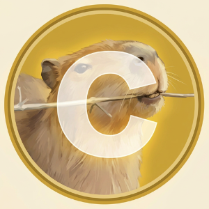 A gold capybara coin medallion